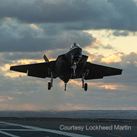 F-35 landing on carrier